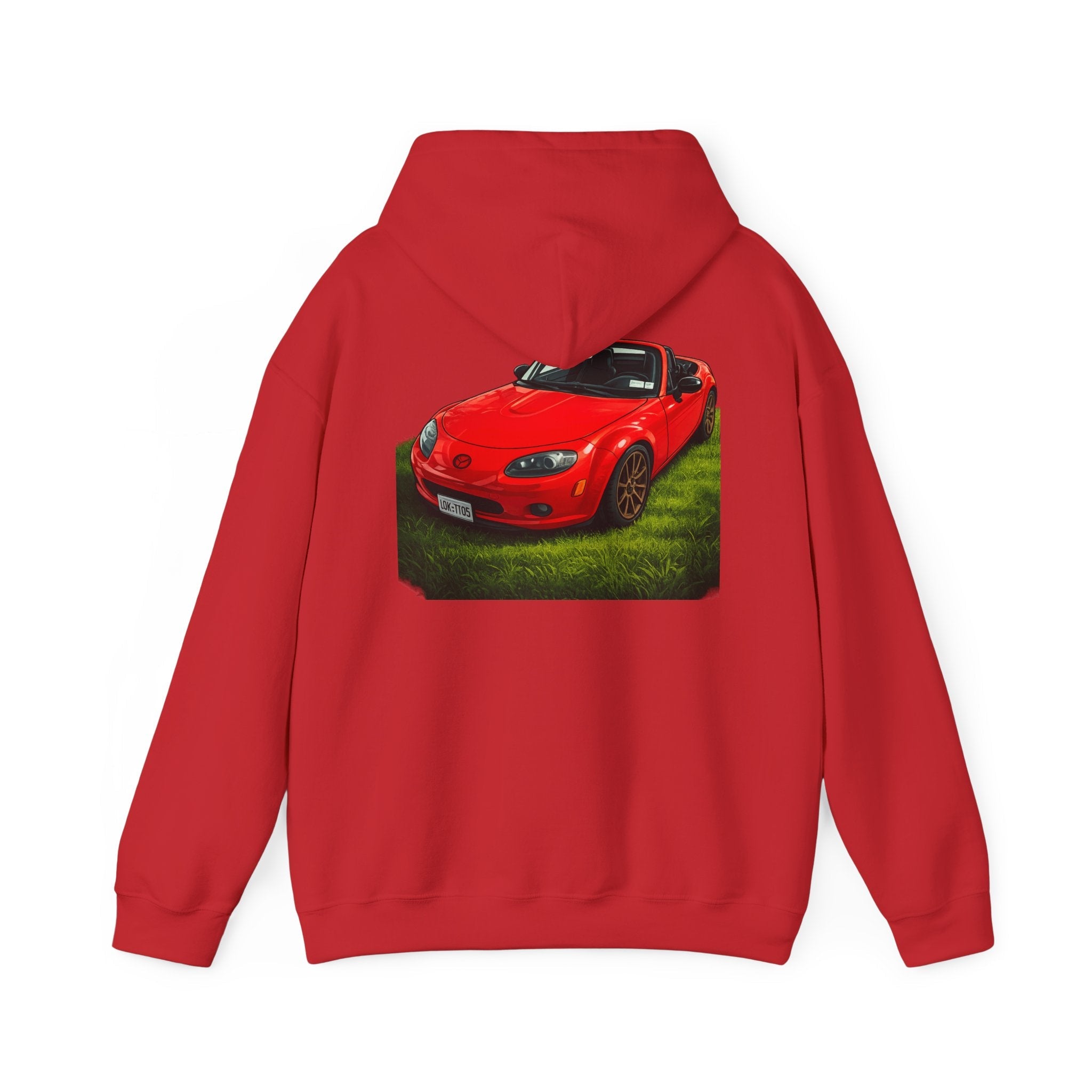 Car Hoodie — Red Sports Convertible Graphic Pullover