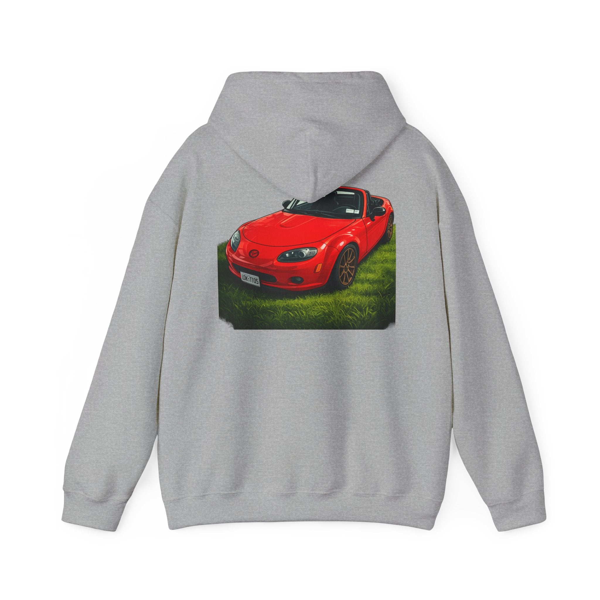 Car Hoodie — Red Sports Convertible Graphic Pullover