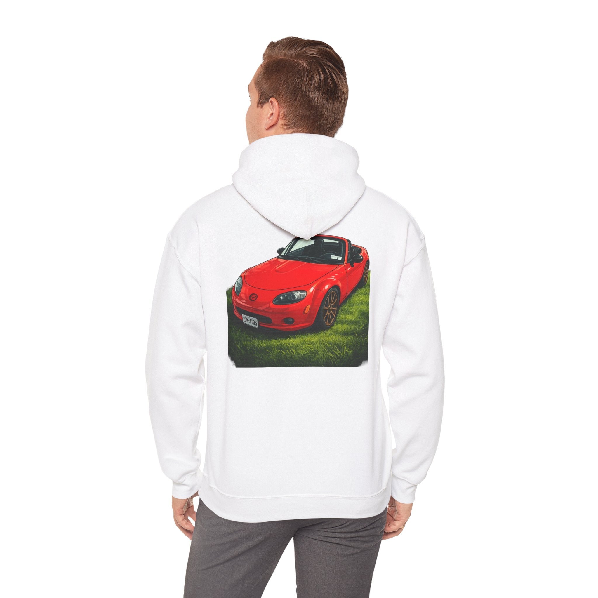 Car Hoodie — Red Sports Convertible Graphic Pullover