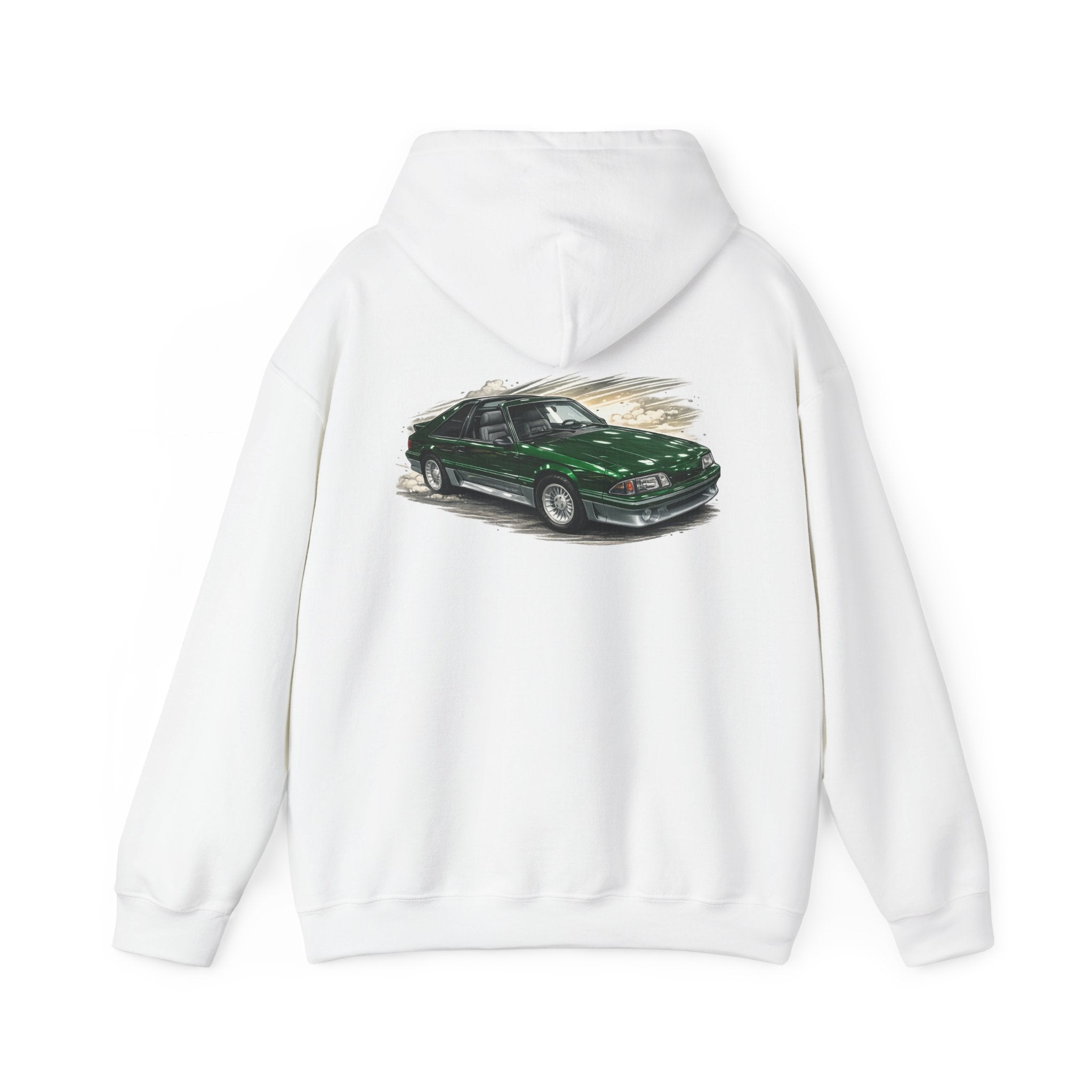 Car Hoodie — Green Sports Car Illustration Pullover
