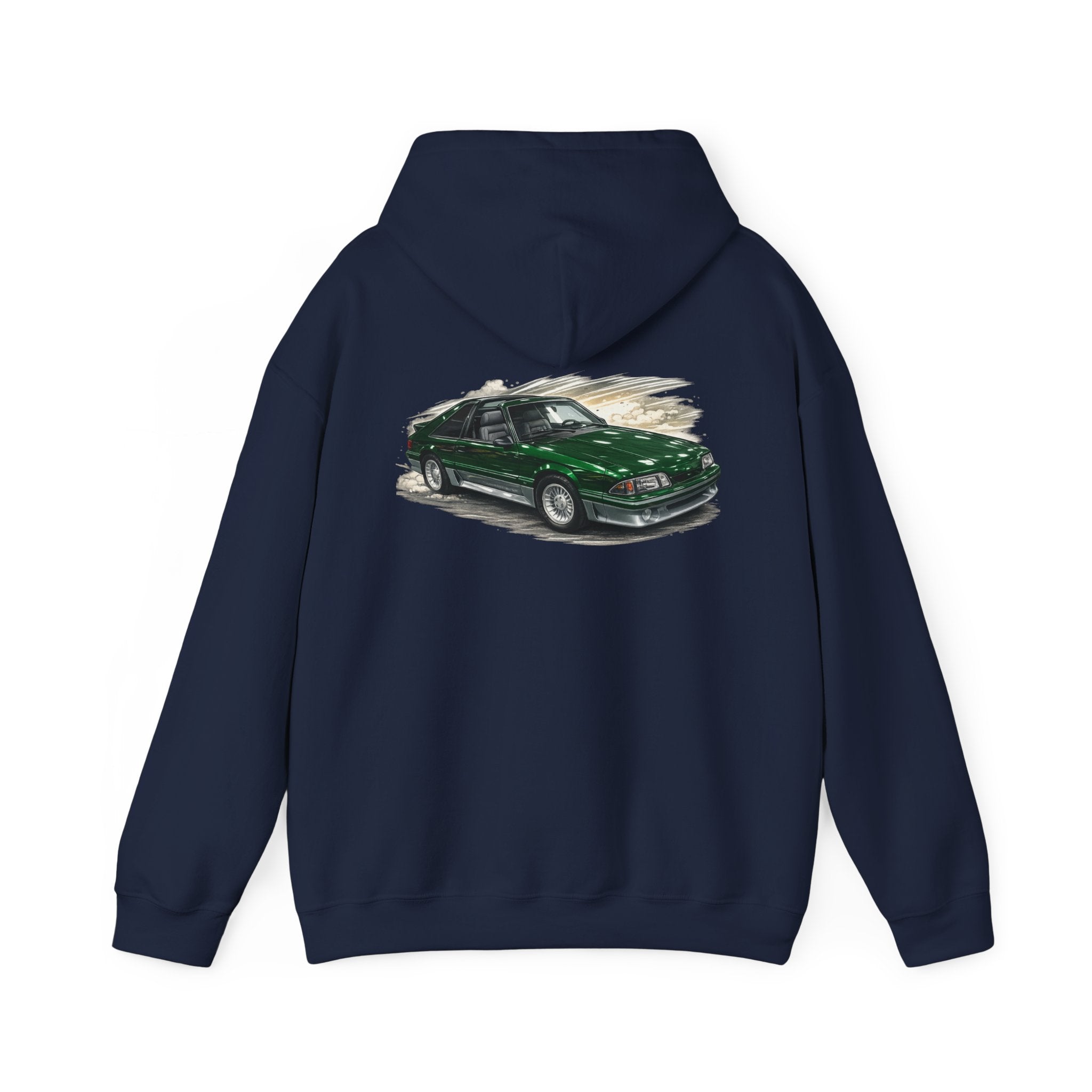 Car Hoodie — Green Sports Car Illustration Pullover