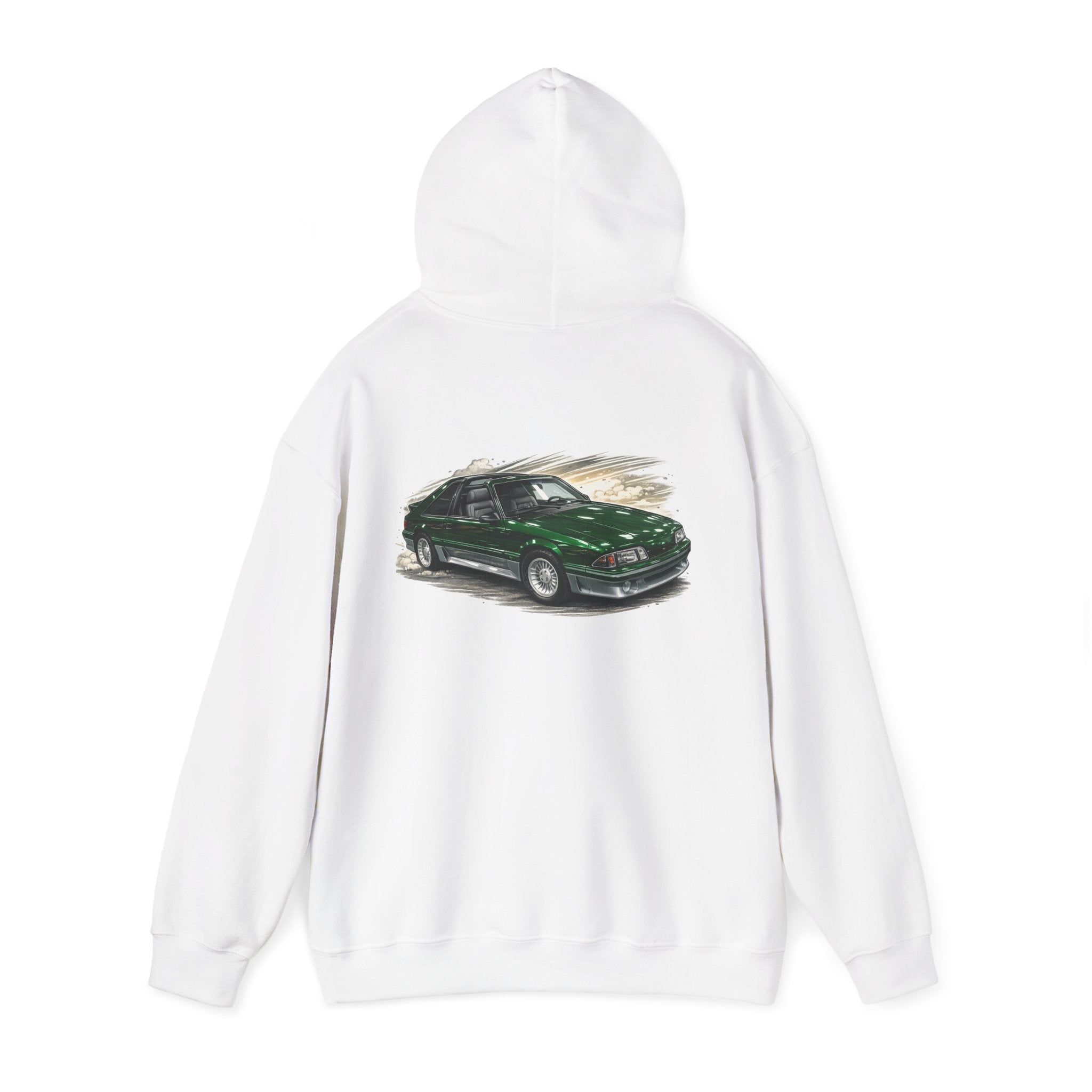Car Hoodie — Green Sports Car Illustration Pullover
