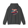 Coastal Run Hoodie — Retro Muscle Car Sunset Graphic