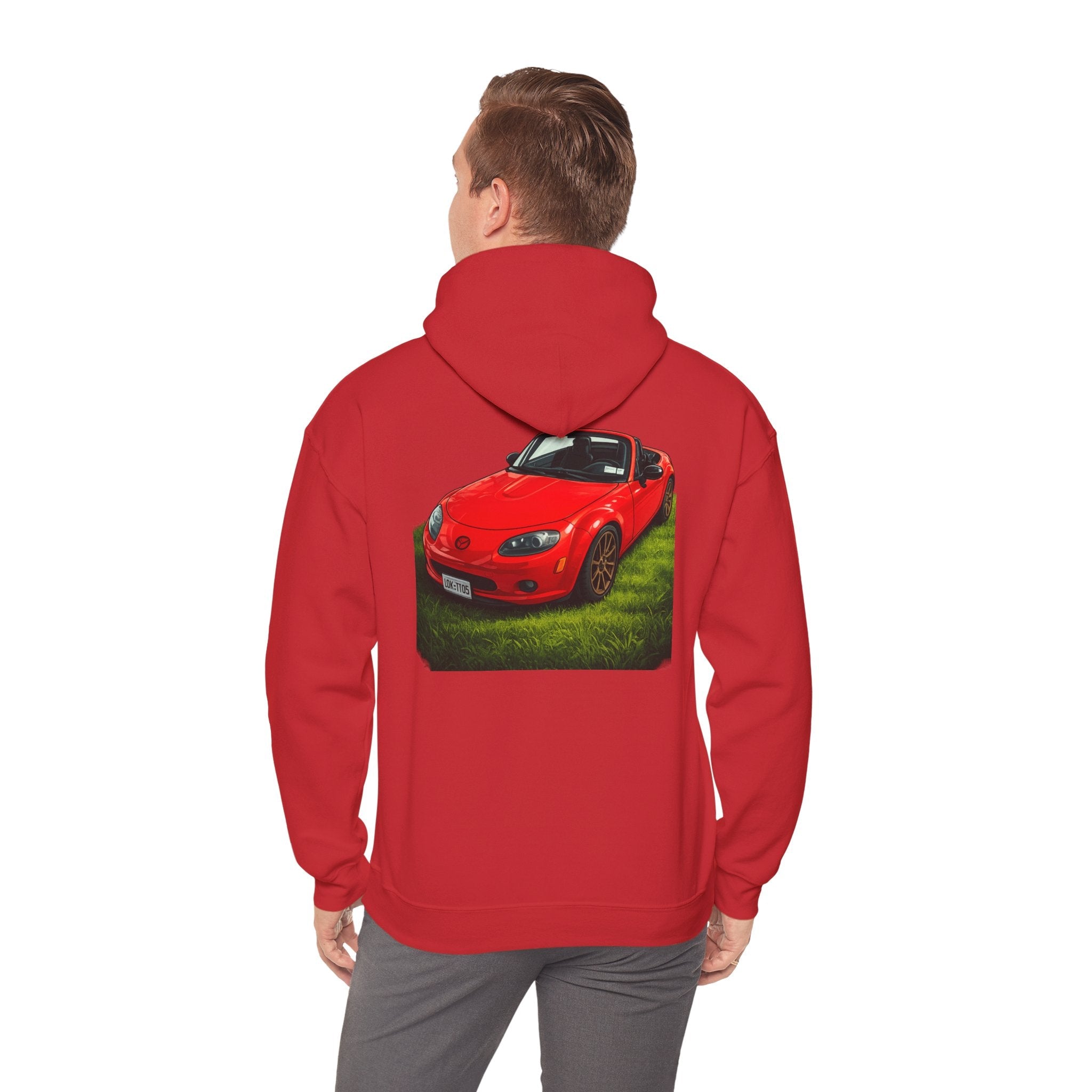 Car Hoodie — Red Sports Convertible Graphic Pullover