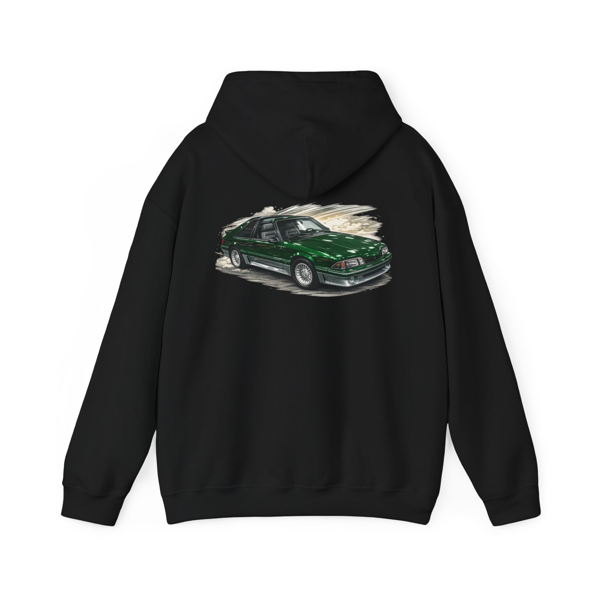 Car Hoodie — Green Sports Car Illustration Pullover