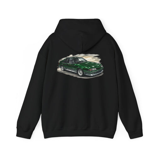 Car Hoodie — Green Sports Car Illustration Pullover